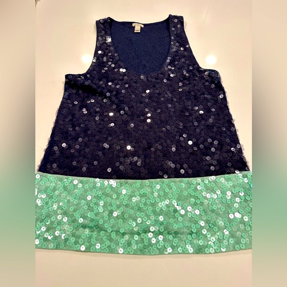 J. Crew Colorblock Sequin Tank Size XS - Picture 1 of 3